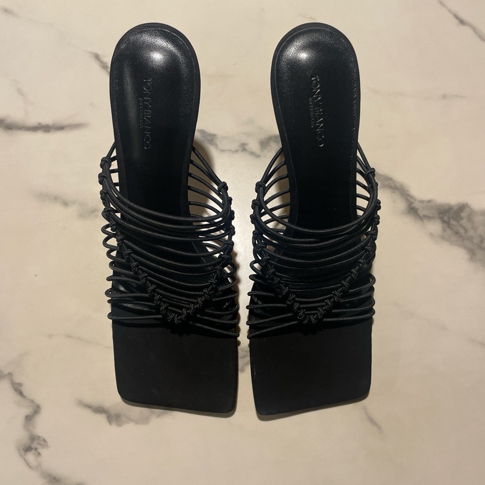 Tony Bianco Lynx Mule Black NEW